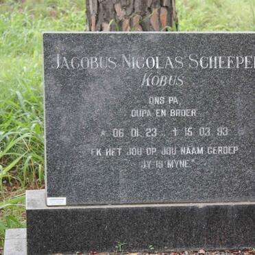 SCHEEPERS Jacobus Nicolas 1923-1993 &amp; Elizabeth Johanna Catharina 1923-1982