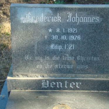 VENTER Frederick Johannes 1921-1976