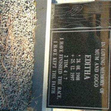 WOOD Editha 1908-1997