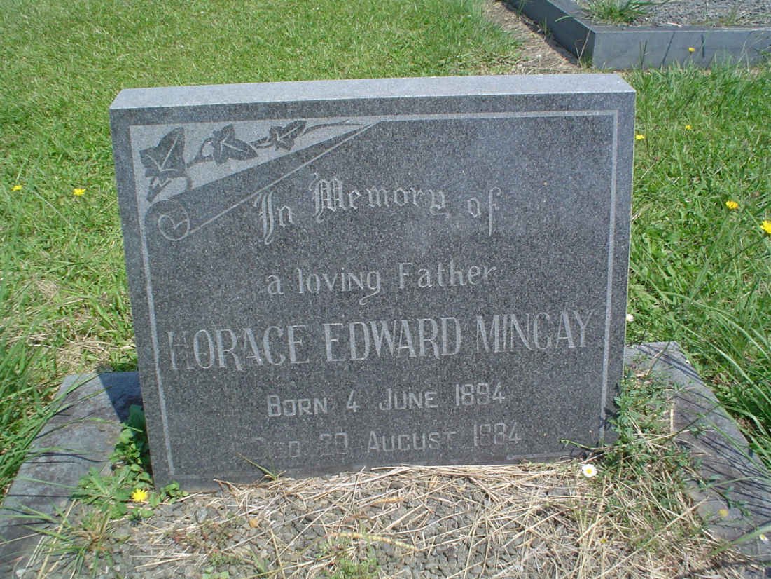 MINGAY Horace Edward 1894-1984