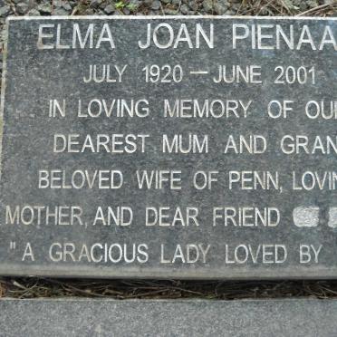 PIENAAR Elma Joan 1920-2001