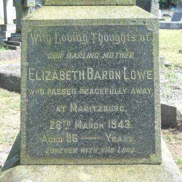 LOWE Elizabeth, BARON -1943