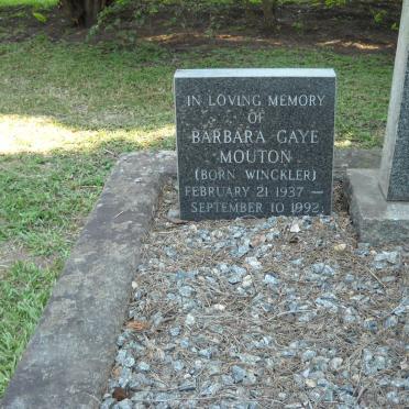 MOUTON Barbara Gaye nee WINCKLER 1937-1992