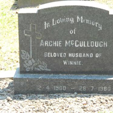 McCULLOUGH Archie 1900-1980