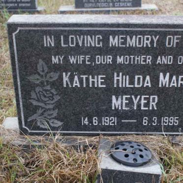 MEYER Kathe Hilda Marie 1921-1995
