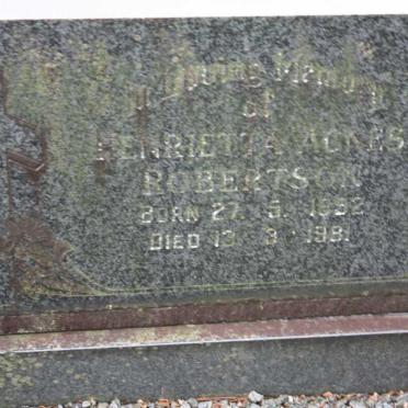 ROBERTSON Henrietta Agnes 1892-1981
