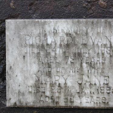 EVANS Richard -1938 &amp; Mary Jane -1985 :: ANGUS Dudley Alexander  -1965