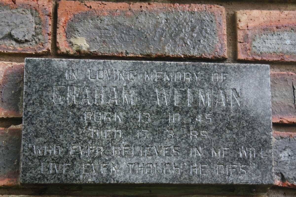 WELMAN Graham 1945-1989