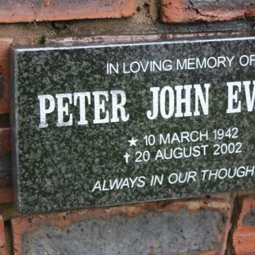 EVANS Peter John 1942-2002