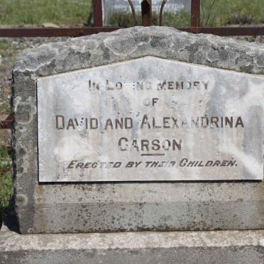 CARSON David :: CARSON Alexandrina