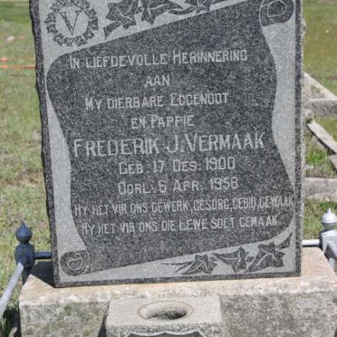 VERMAAK Frederik J. 1900-1958