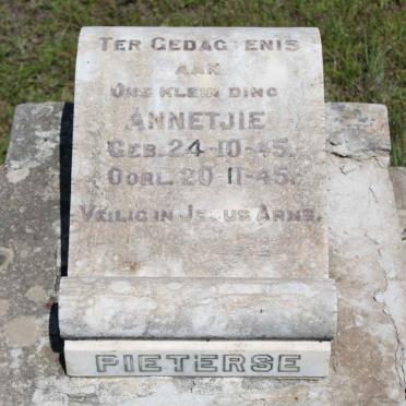 PIETERSE Annetjie 1945-1945