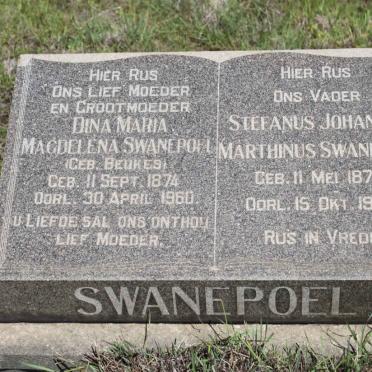 SWANEPOEL Stefanus Johannes Marthinus 1873-1950 &amp; Dina Maria Magdelena BEUKES 1674-1960