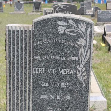 MERWE Gert, v.d. 1935-1965