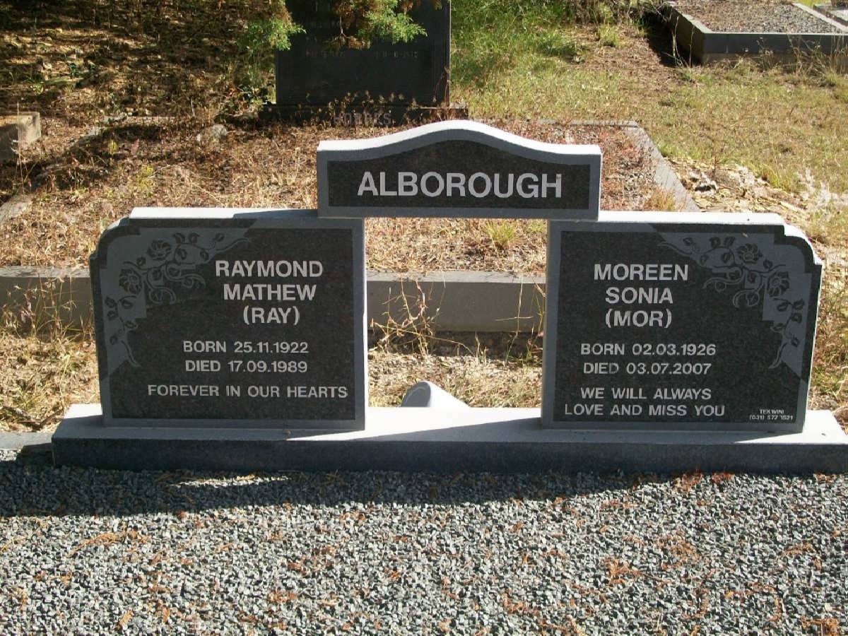 ALBOROUGH Raymond Mathew 1922-1989 &amp; Moreen Sonia 1926-2007