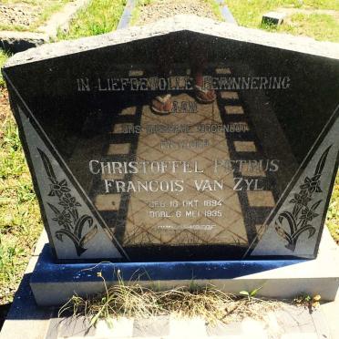 ZYL Christoffel Petrus Francois, van 1894-1935