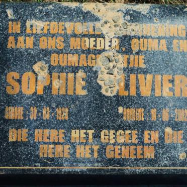 OLIVIER Sophie 1923-2002