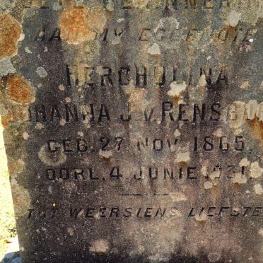 RENSBURG Herchulina Johanna, J.v. 1865-1931