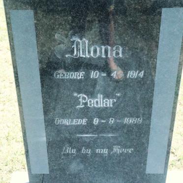 ZYL Mona, van nee PEDLAR 1914-1988