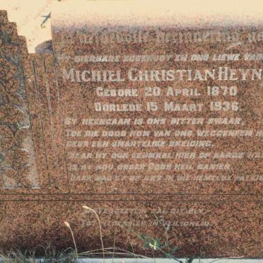 HEYNS Michiel Christian 1870-1936