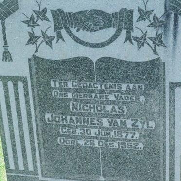 ZYL Nicholas Johannes, van 1877-1952 &amp; Frederika Petronella Magdalena VAN PLETSEN 1880-1953