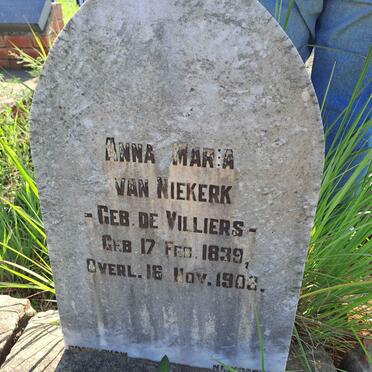 NIEKERK Anna Maria, van nee DE VILLIERS 1839-1903
