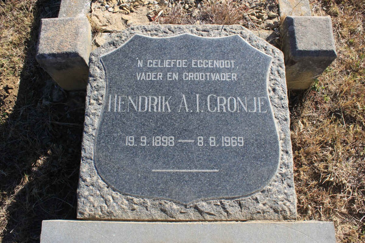 CRONJE Hendrik A.I. 1898-1969