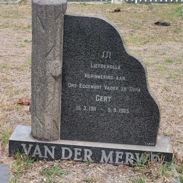 MERWE Gert, van der 1911-1965