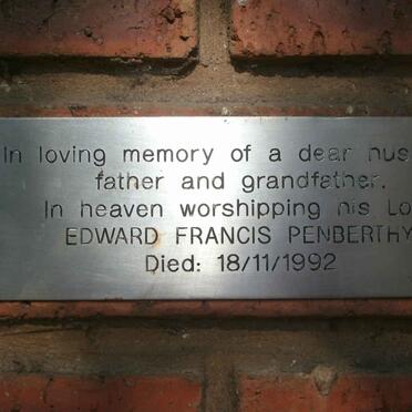 PENBERTHY Edward Francis -1992