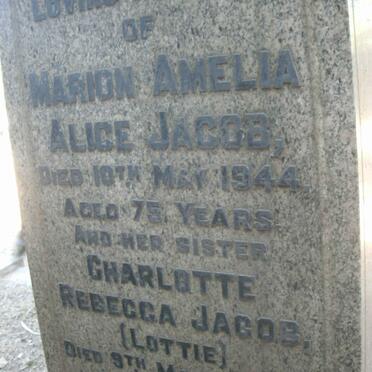 JACOB Marion Amelia Alice -1944 :: JACOB Charlotte Rebecca -1958