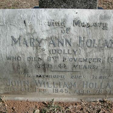 HOLLAND John William -1945 :: HOLLAND Mary Ann -1920