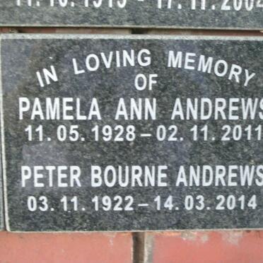 ANDREWS Peter Bourne 1922-2014 &amp; Pamela Ann 1928-2011