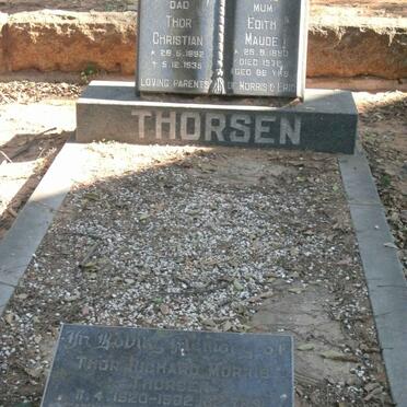 THORSEN Thor Christian 1892-1935 &amp; Edith Maude 1890-1976 :: THORSEN Thor Richard Morris 1920-1982