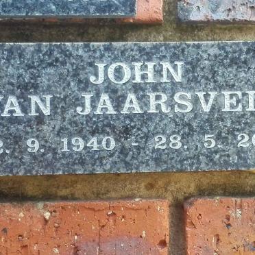 JAARSVELD John, van 1940-2002
