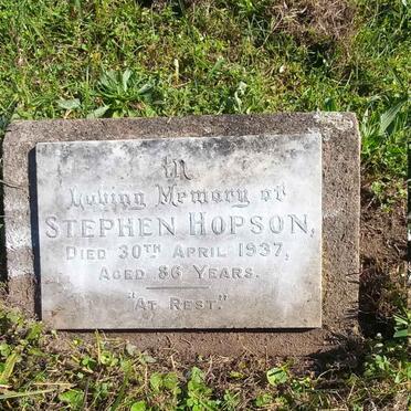 HOPSON Stephen -1937