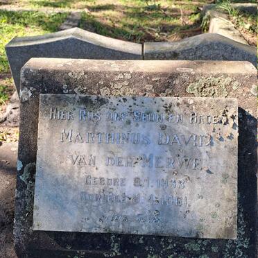 MERWE Marthinus David, van der 1933-1961