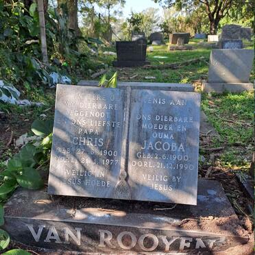 ROOYEN Chris, van 1900-1977 & Jacoba 1900-1990