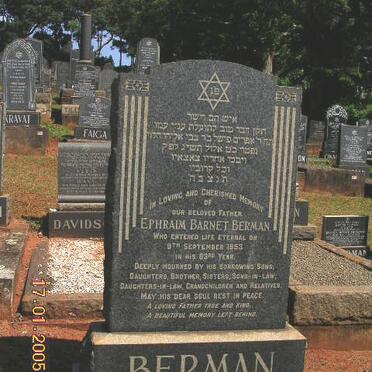 BERMAN Ephraim Barnet -1953