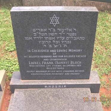 BLOCH Lionel Frank -1971