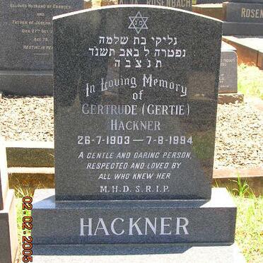 HACKNER Gertrude 1903-1994