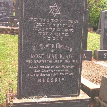 KLAFF Rose Leah -1966
