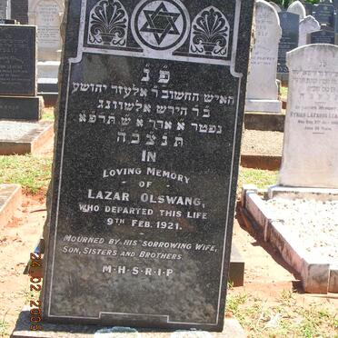 OLSWANG Lazar -1921