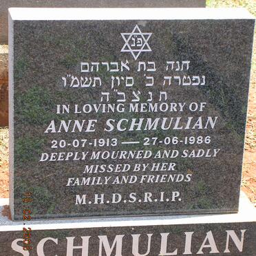 SCHMULIAN Anne 1913-1986