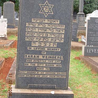WEINBERG Sarah -1931