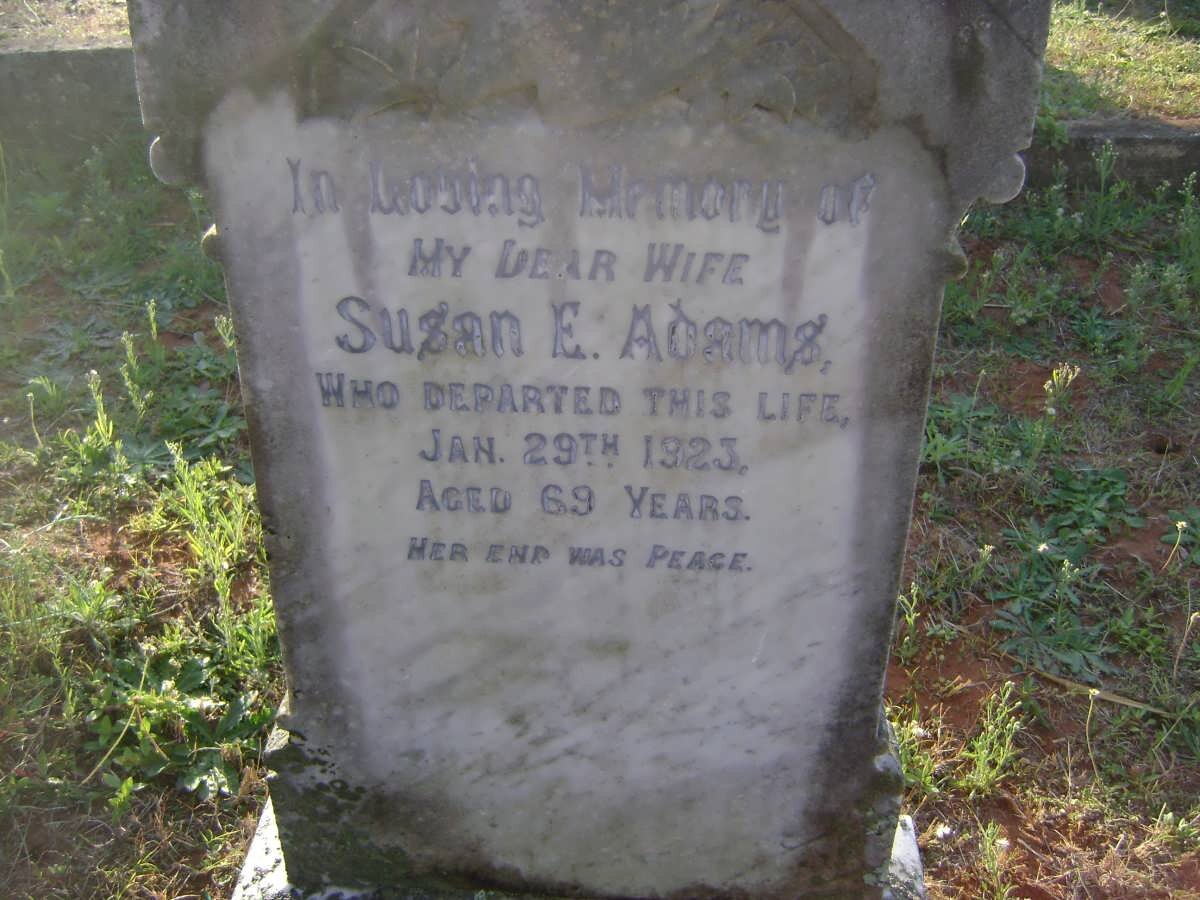 ADAMS Susan E. -1923