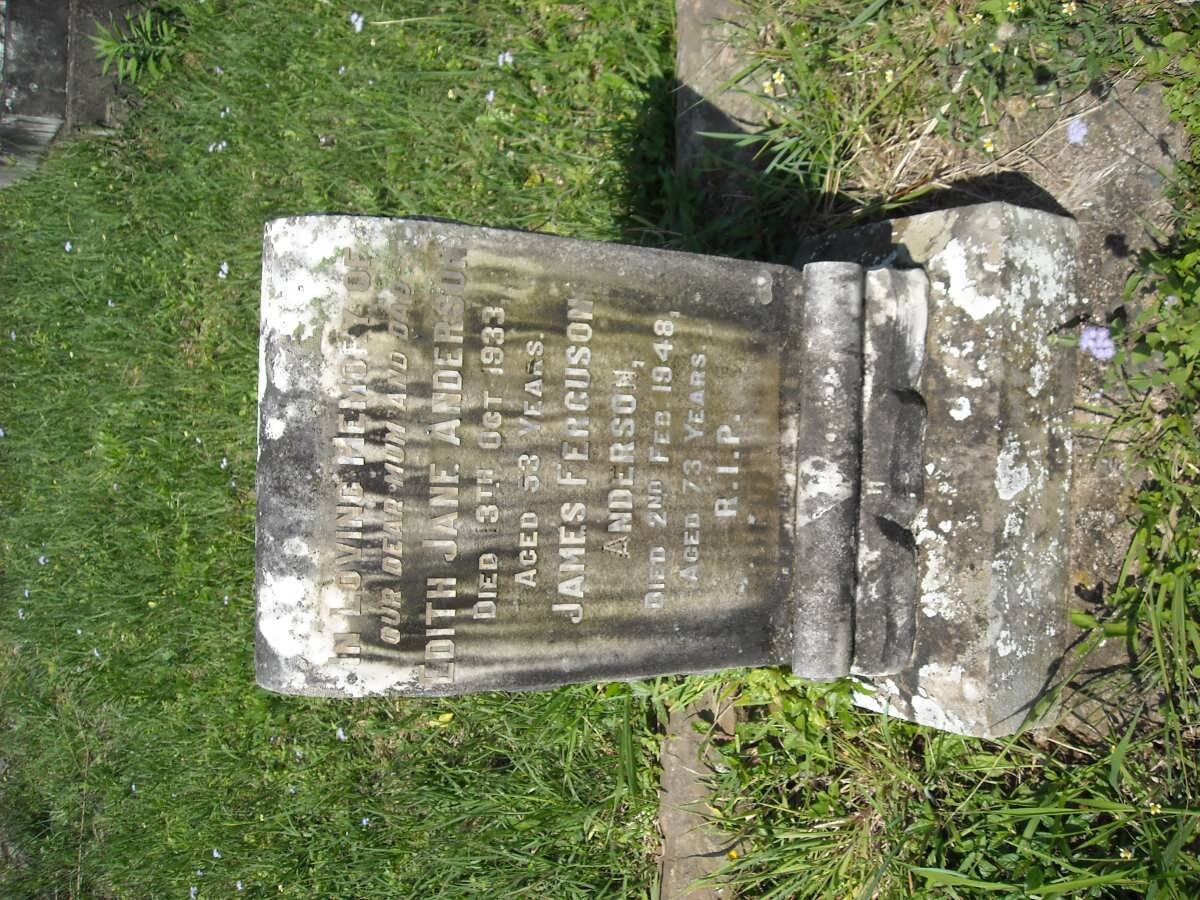 ANDERSON John Ferguson -1948 &amp; Edith Jane -1933