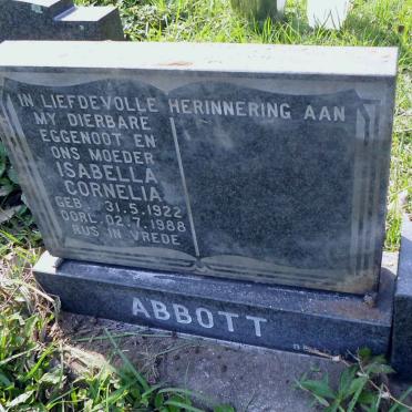 ABBOTT Isabella Cornelia 1922-1988