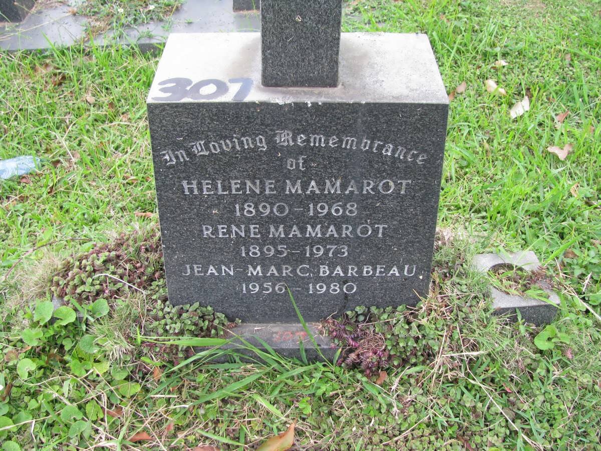 MAMAROT Rene 1895-1973 :: MAMAROT Helene 1890-1968 :: BARBEAU Jean-Marc 1956-1980