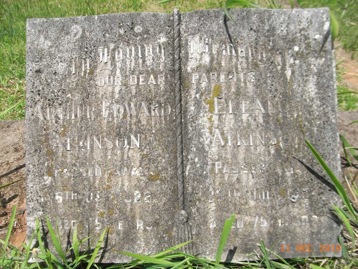ATKINSON Arthur Edward -1922 &amp; Eleanor -1962