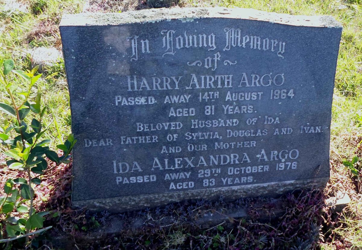 ARGO Harry Airth  -1964 &amp; Ida Alexandra  -1976